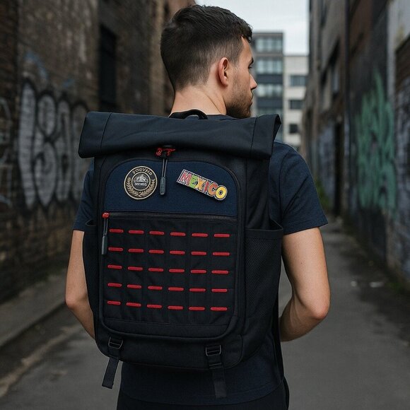 Oracle Red Bull Racing Backpack Built For Athletes Large Roll Top Gym Travel Bag - Picture 4 of 16